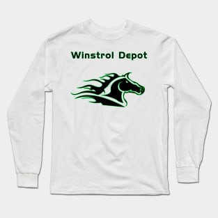 Winstrol Depot - Green Outline Long Sleeve T-Shirt